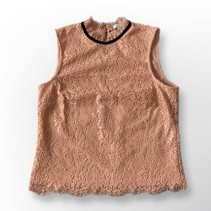 H&M Lacy Sleeveless Top, Rose Pink, Size 2